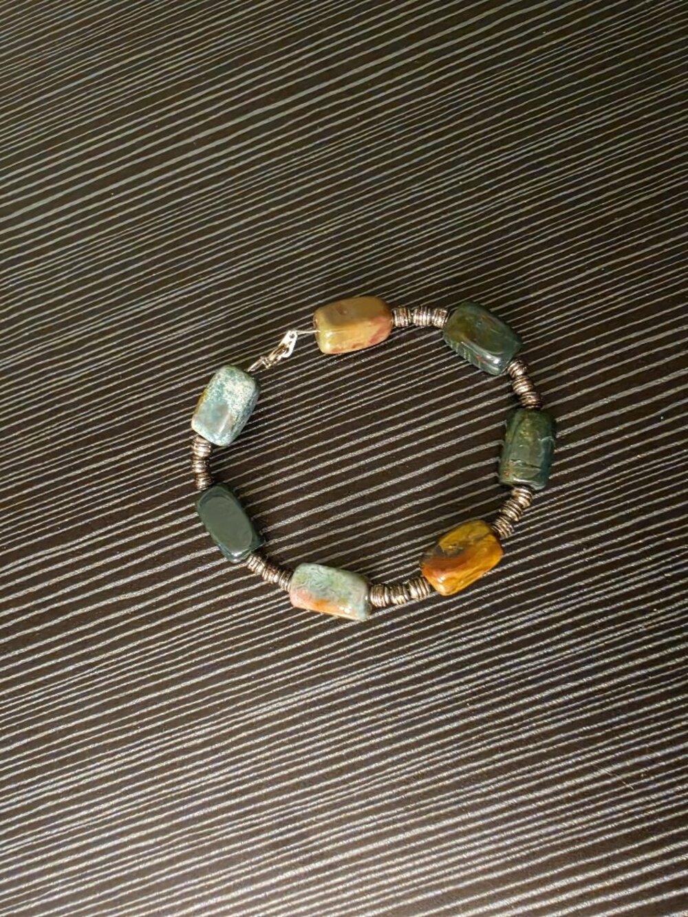 Green/Gold Stone Bracelet